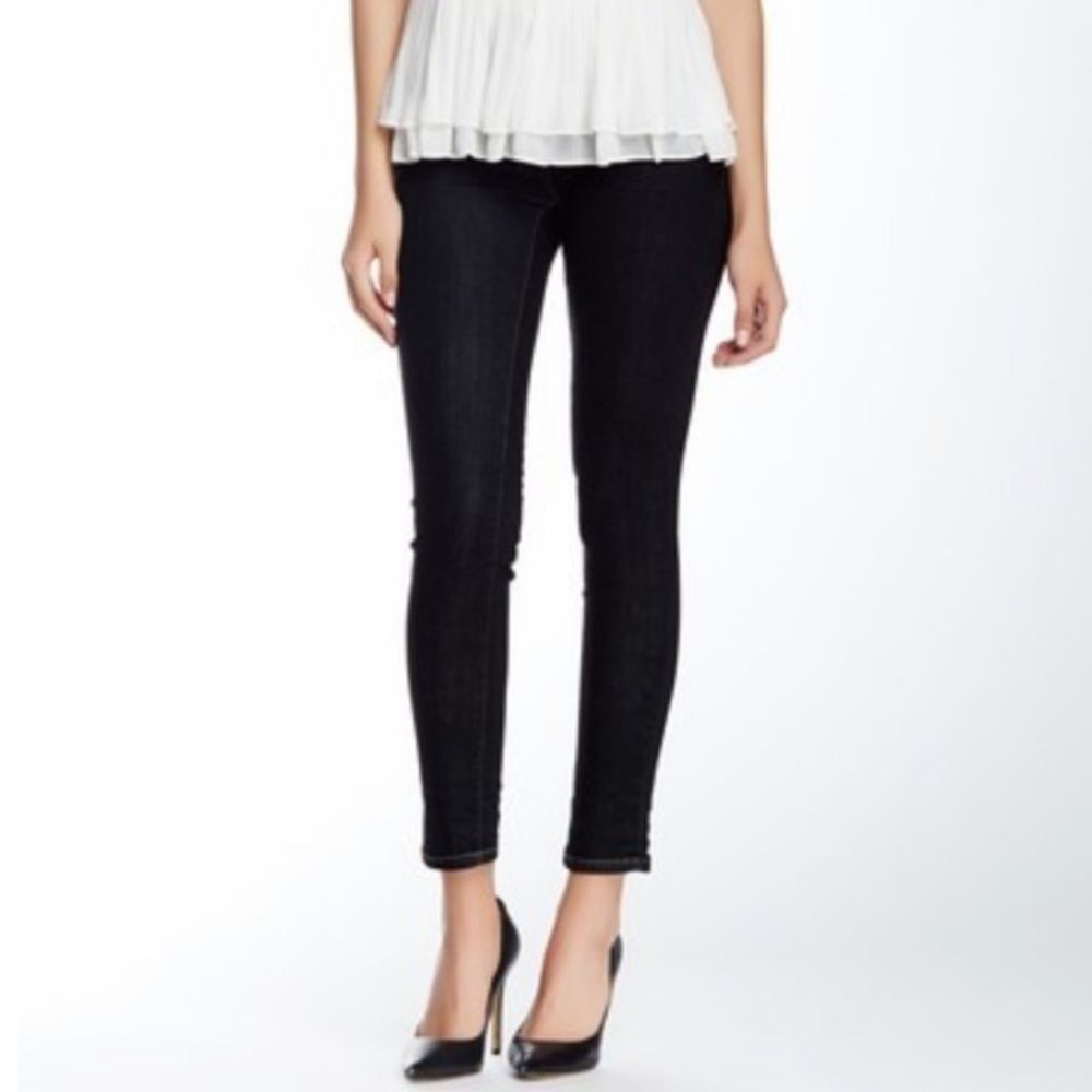 Eileen Fisher Black Stretch Skinny Jeans Minimalist Capsule Denim Size 4